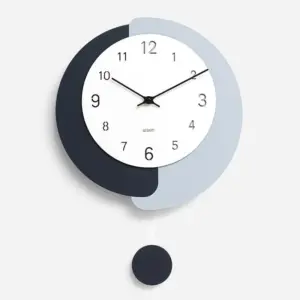 Irregular Shape Pendulum Wall Clock for Study Room