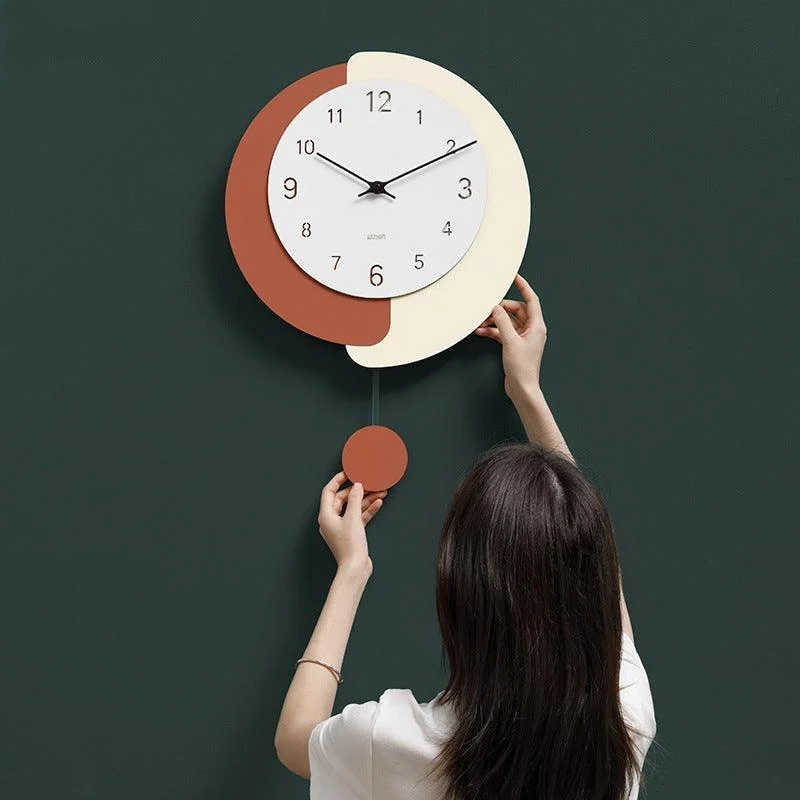 Irregular Shape Pendulum Wall Clock for Study Room -