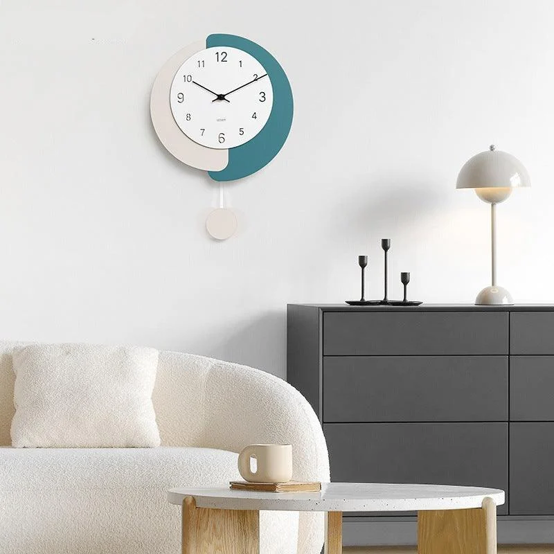 Irregular Shape Pendulum Wall Clock for Study Room -