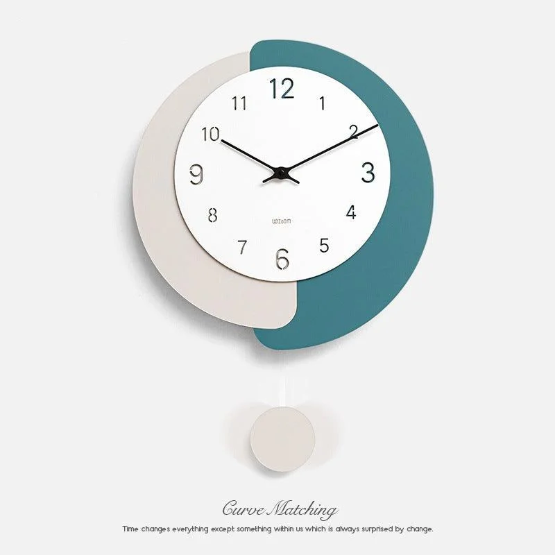 Irregular Shape Pendulum Wall Clock for Study Room -