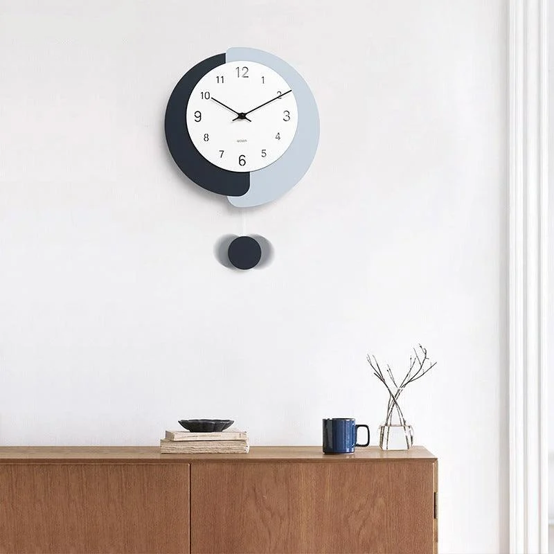 Irregular Shape Pendulum Wall Clock for Study Room -