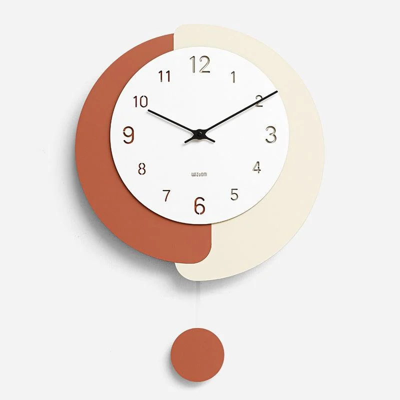 Irregular Shape Pendulum Wall Clock for Study Room -