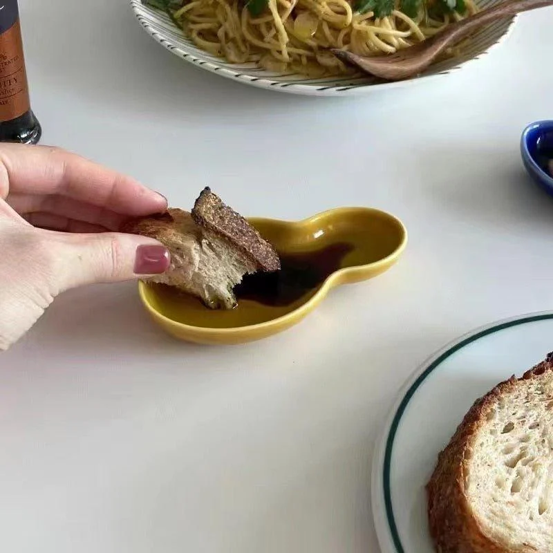 Irregular Shaped Hand Kneaded Japanese Dipping Dish -  - #tag1#
