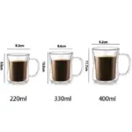 Italian Espresso Double Wall Glass Coffee Cup tag1