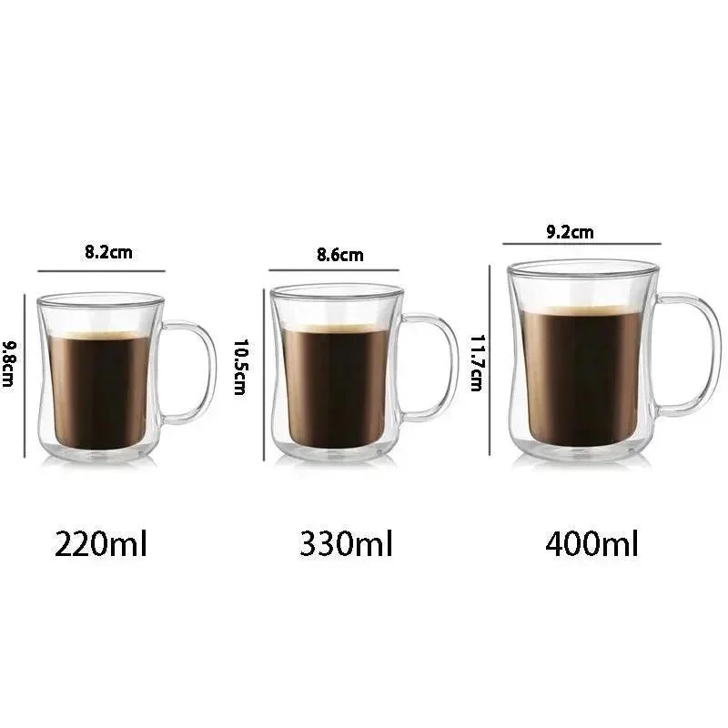 Italian Espresso Double Wall Glass Coffee Cup -  - #tag1#
