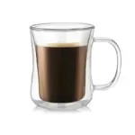 Italian Espresso Double Wall Glass Coffee Cup tag1