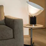 Italian Style Transparent Bowl Chrome Lamp