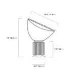 Italian Style Transparent Bowl Chrome Lamp