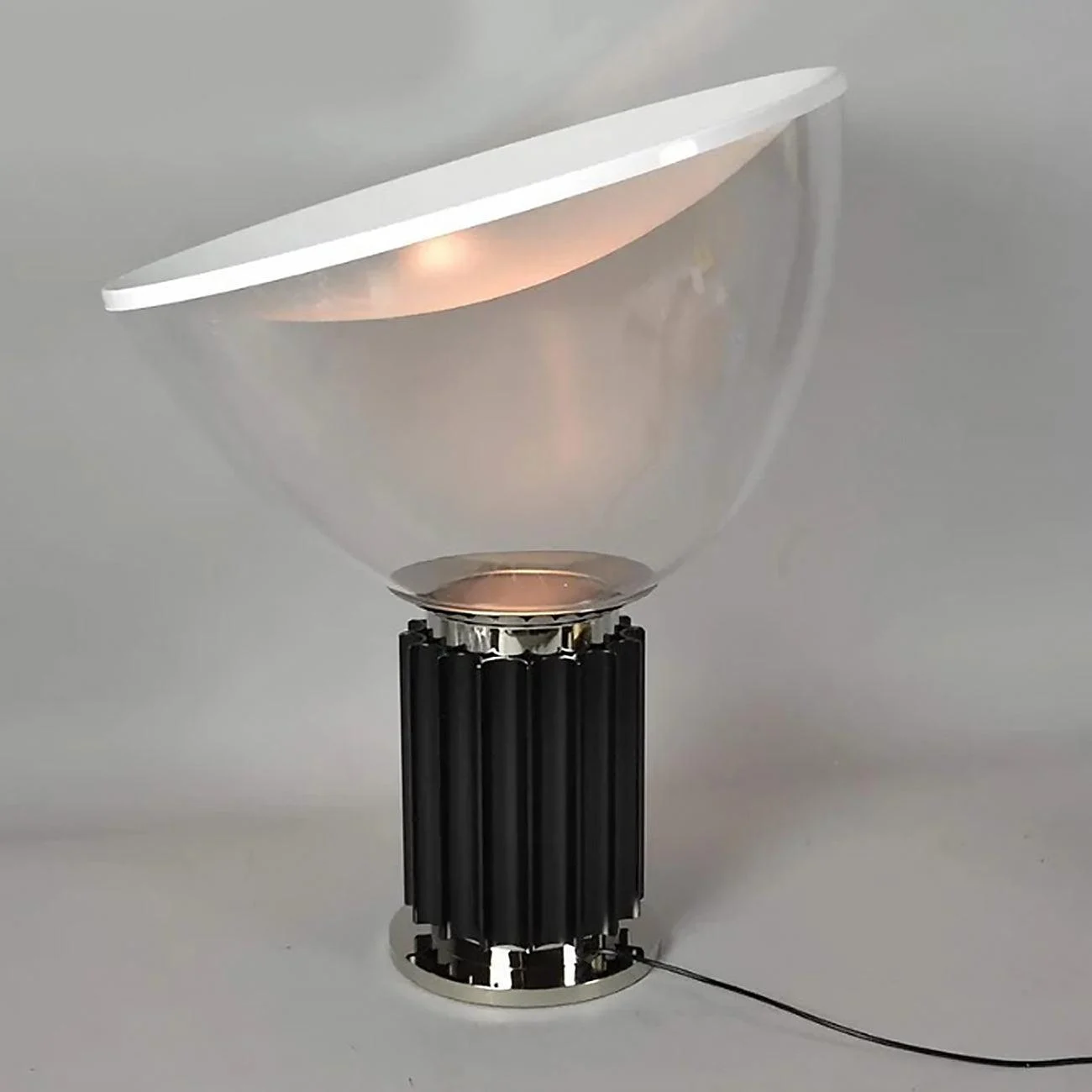 Italian Style Transparent Bowl Chrome Lamp -