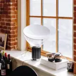 Italian Style Transparent Bowl Chrome Lamp