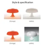Italy Designer Style LED Mushroom Shaped Table Lamp tag1