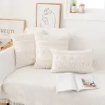 Ivory Tuft Pillow Cover tag1