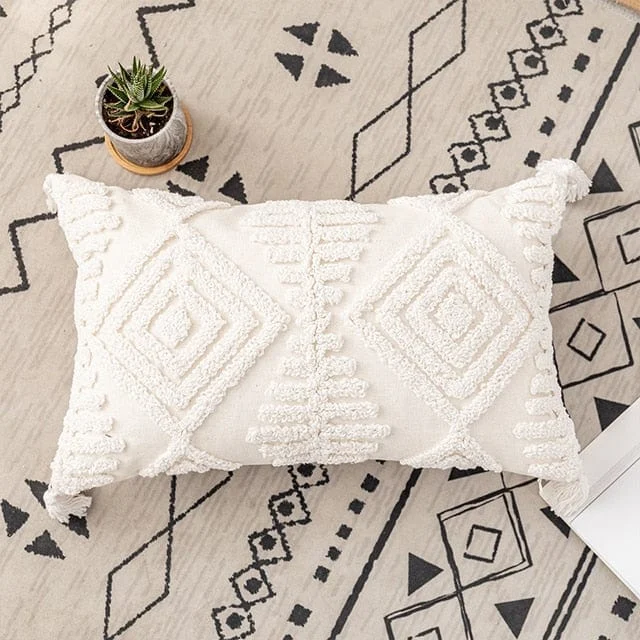 Ivory Tuft Pillow Cover -  - #tag1#