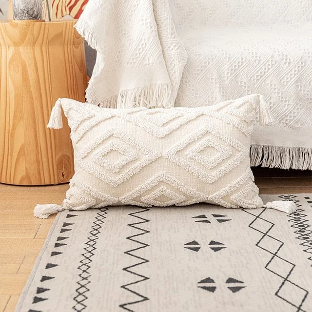 Ivory Tuft Pillow Cover -  - #tag1#