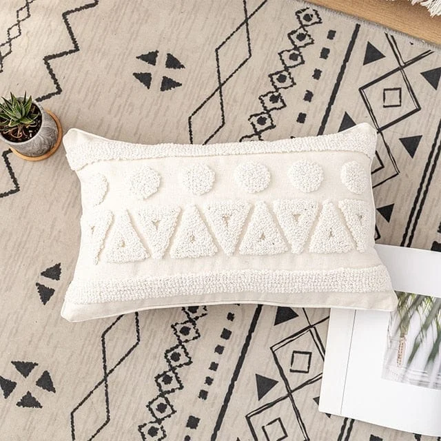 Ivory Tuft Pillow Cover -  - #tag1#