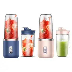 Portable Electric Juicer: Stainless Steel Blade, Automatic Smoothie Blender