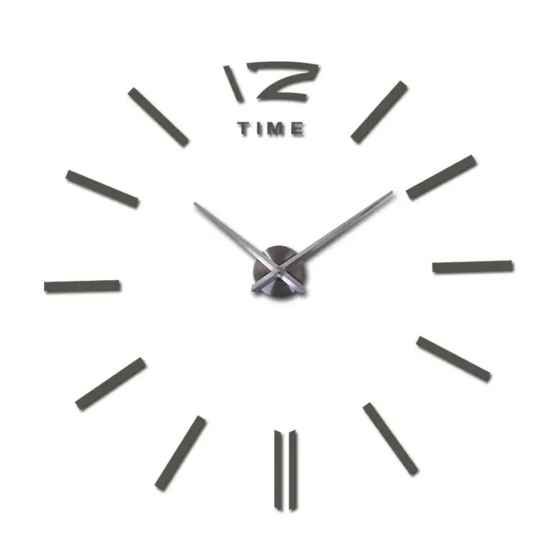 J1Wtsale wall clock watch clocks 3d diy acrylic mirror stickers Living Room Quartz Needle Europe horloge