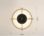 J9AAselestadesign.com Wall lamp with clock dining room living room TV background wall decor aisle wall light Nordic