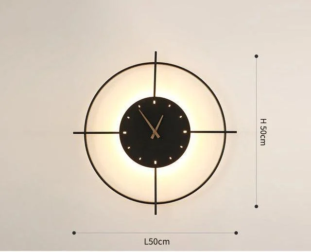 J9aaselestadesign.com Wall Lamp With Clock Dining Room Living Room Tv Background Wall Decor Aisle Wall Light Nordic 3