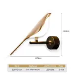 JN8hGouden Zilveren Touch Schakelaar Vogel Led Wandlampen Wandlamp 360 Draaibare Indoor Led Wandlampen Voor Slaapkamer Gang 397a83de 4efe 426a 92b8 d295ae2fa585