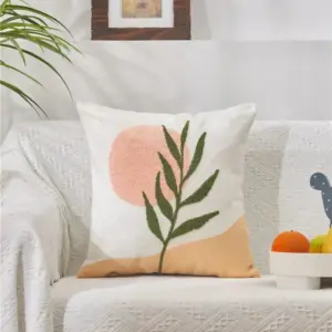 Jacquard Floral Design Cushion Cover -  - #tag1#