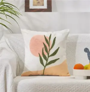 Jacquard Floral Design Cushion Cover
