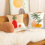 Jacquard Floral Design Cushion Cover tag1
