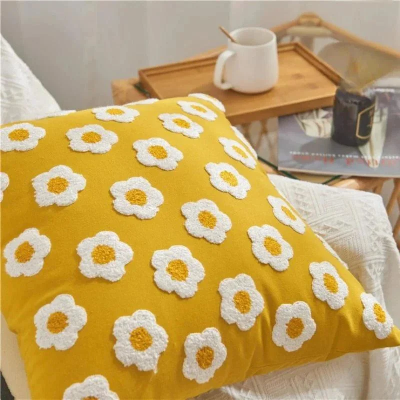 Jacquard Floral Design Cushion Cover -  - #tag1#