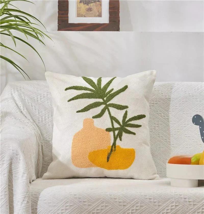 Jacquard Floral Design Cushion Cover -  - #tag1#