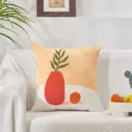 Jacquard Floral Design Cushion Cover tag1