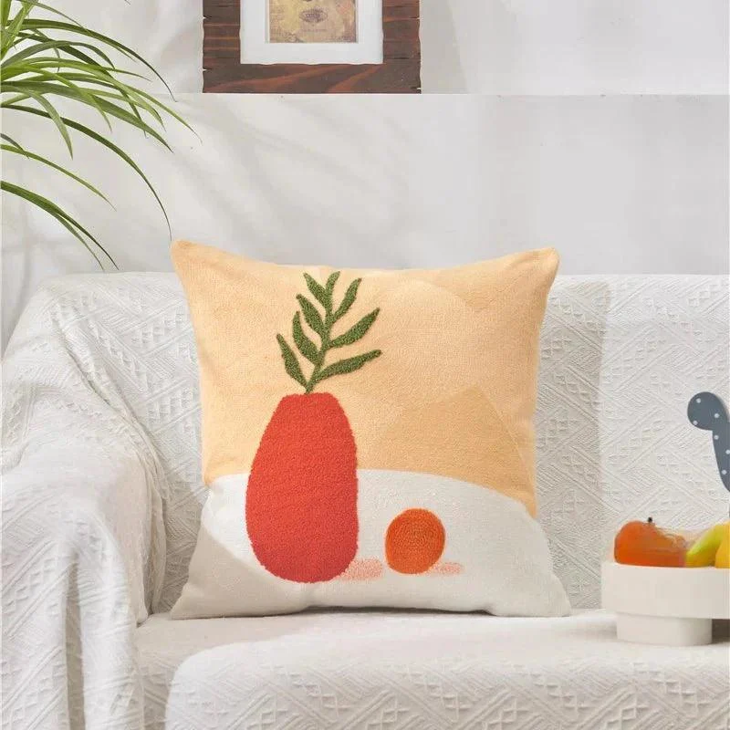 Jacquard Floral Design Cushion Cover -  - #tag1#