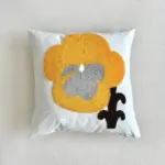 Jacquard Floral Design Cushion Cover tag1
