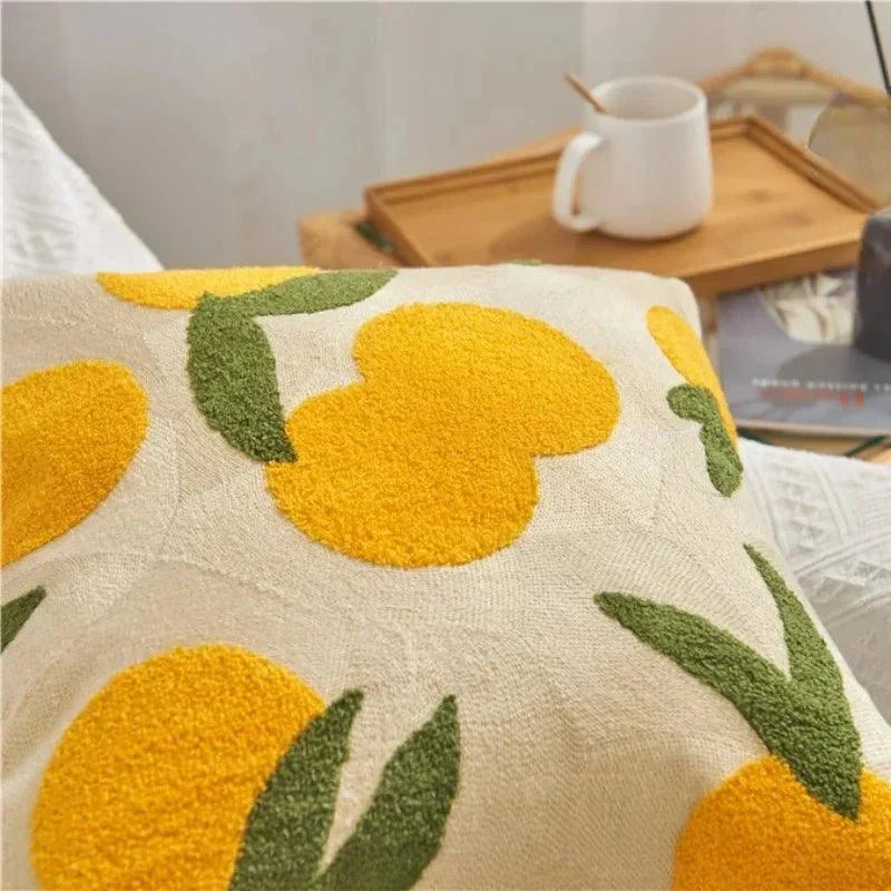 Jacquard Floral Design Cushion Cover -  - #tag1#