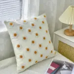 Jacquard Floral Design Cushion Cover tag1