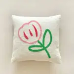 Jacquard Floral Design Cushion Cover tag1