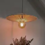 Japandi Natural Boho Pendant Lamp Handmade Dining Room6