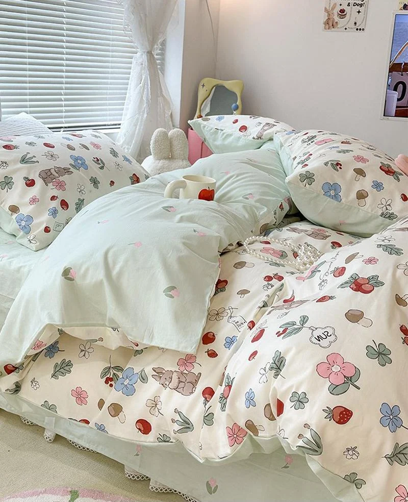 Japaneserabbitcottagecorebeddingsetforkidsroom 1
