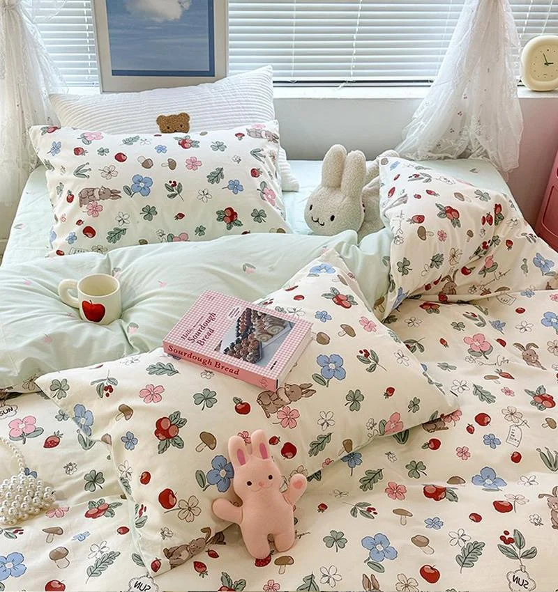 Japaneserabbitcottagecorebeddingsetforkidsroom 4