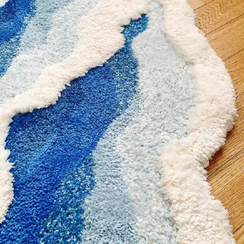 Japanese Blue Sea Tufted Rug