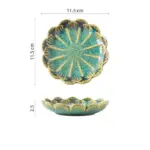Japanese Ceramic Kiln Glazed Plate tag1