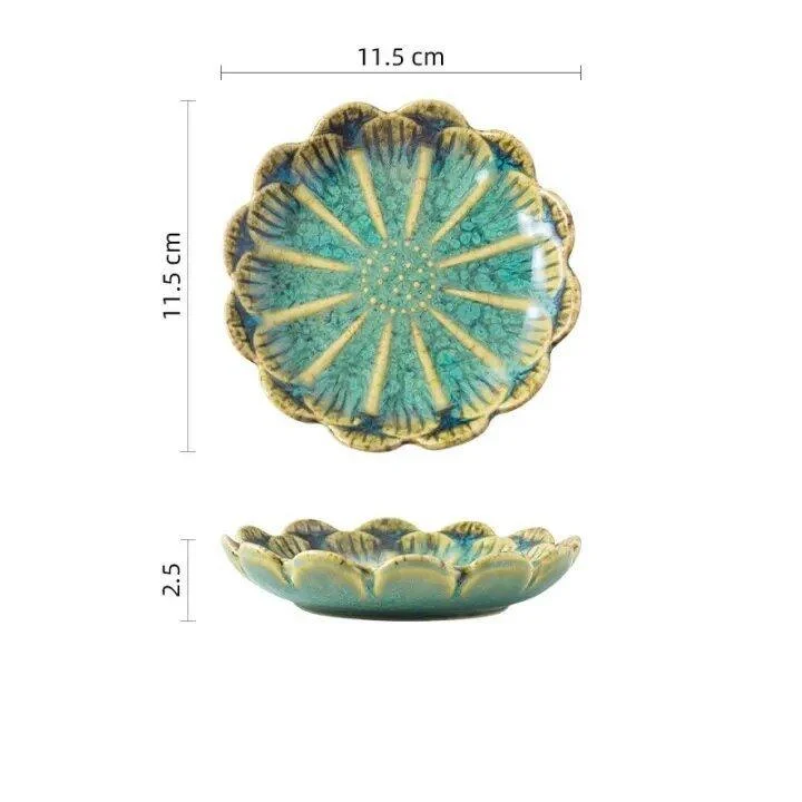Japanese Ceramic Kiln Glazed Plate -  - #tag1#