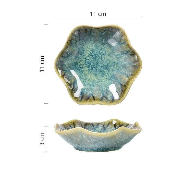 Japanese Ceramic Kiln Glazed Plate -  - #tag1#
