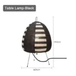 Japanese Inspired Tripod Lantern Lamp tag1