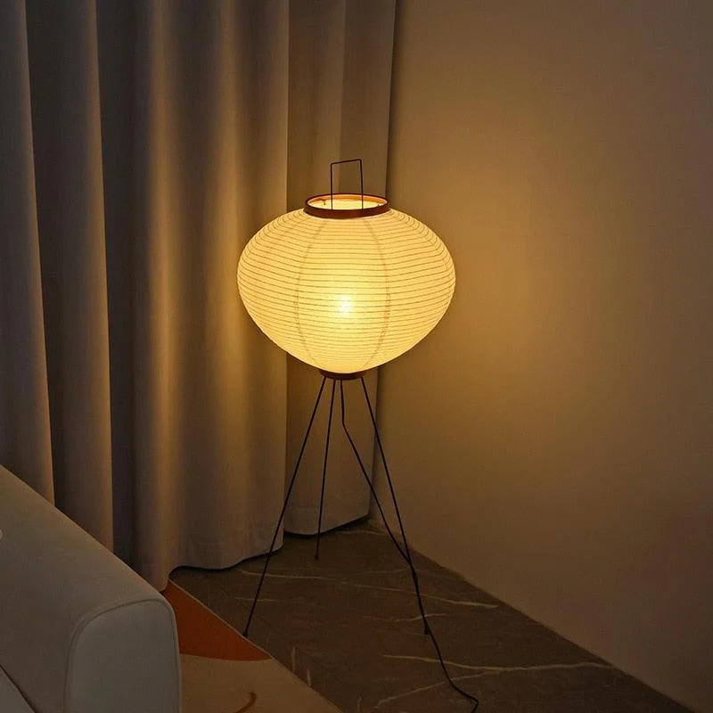 Japanese Large Floor Paper Lamp -