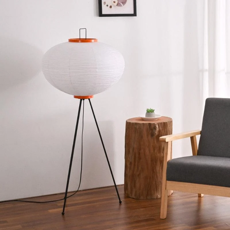 Japanese Large Floor Paper Lamp -