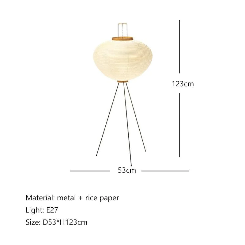 Japanese Large Floor Paper Lamp -