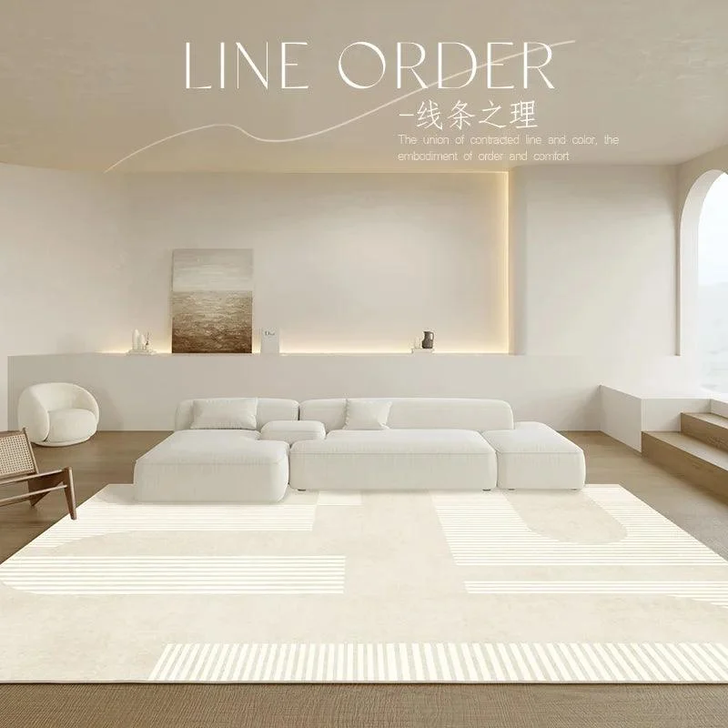 Japanese Minimal Rug Decoration Plush Fluffy Super Soft for Bedroom Non-slip -