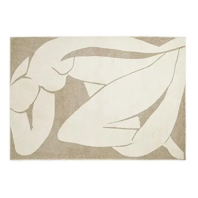 Japanese Minimal Rug Decoration Plush Fluffy Super Soft for Bedroom Non-slip -