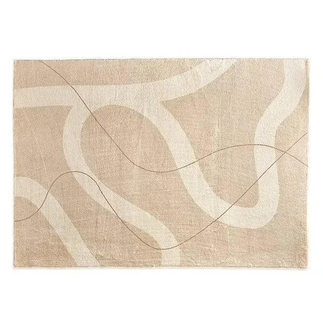 Japanese Minimal Rug Decoration Plush Fluffy Super Soft for Bedroom Non-slip -