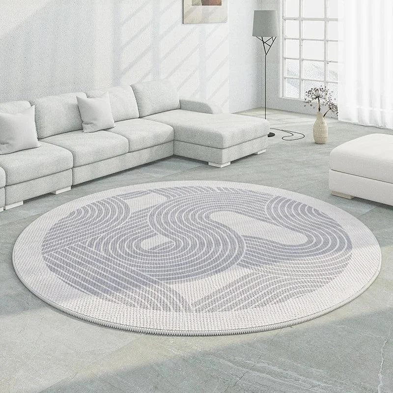 Japanese Round Rugs for Bedroom Mat Home Washable Lounge Rug -